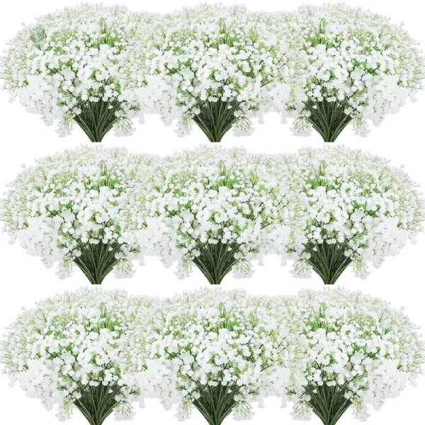 Gypsophiles Artificielles 50 pièces pour décoration