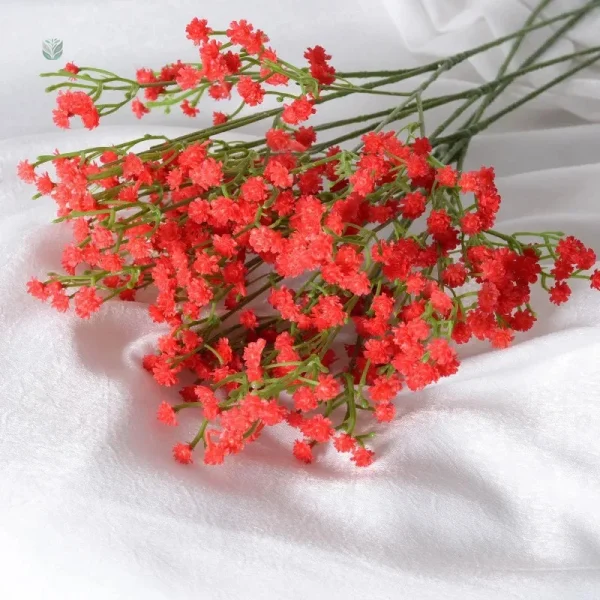 Fleurs décoratives gypsophiles en plastique, set de 50