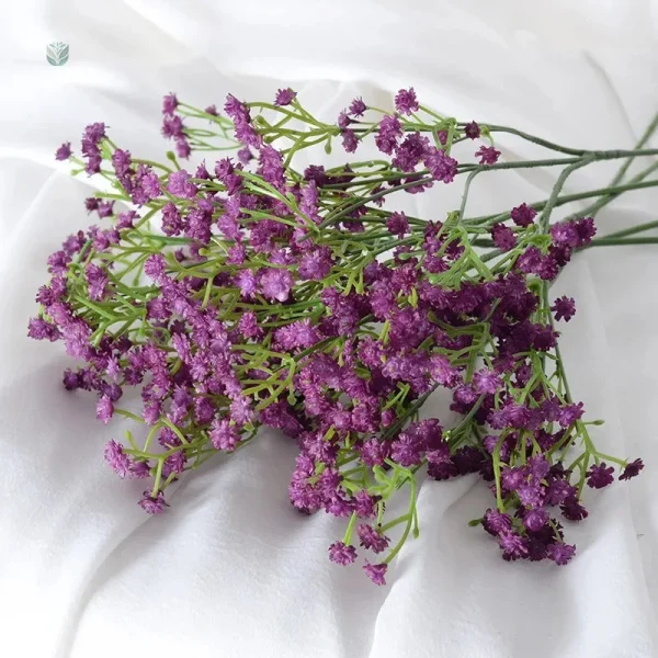 Fleurs artificielles blanches, gypsophiles en vrac