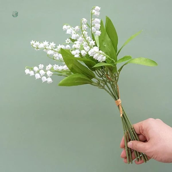 6 brins de muguet artificiel, élégance printanière