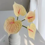 Anthuriums artificiels en bouquet décoratif