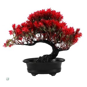 Bonsaï Artificiel Rouge décoratif pour intérieur