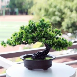 Bonsaï artificiel avec feuillage vert naturel