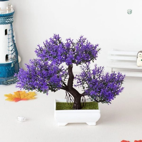 Bonsaï Sakura, plante artificielle aux fleurs épanouies