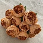 Bouquet de 10 pivoines artificielles, style chic