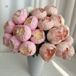 Bouquet décoratif de 10 pivoines en matière synthétique