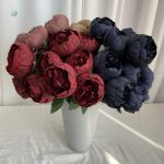 Arrangement de 10 pivoines artificielles décoratives