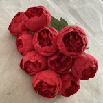 Bouquet floral en pivoines artificielles, look naturel