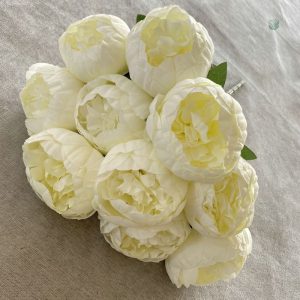 Pivoines artificielles : bouquet de 10 tiges florales