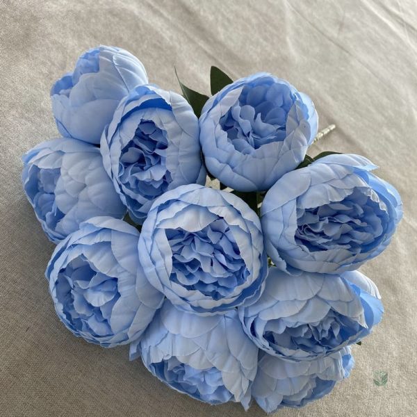 Composition de pivoines artificielles, 10 fleurs