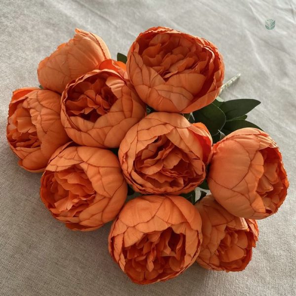 Fleurs artificielles : bouquet de pivoines colorées