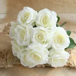 Roses artificielles élégantes en bouquet de 10