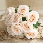 Bouquet décoratif de roses artificielles