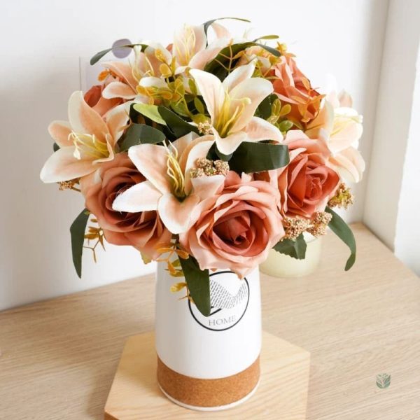 Bouquet de fleurs artificielles pour la mariée