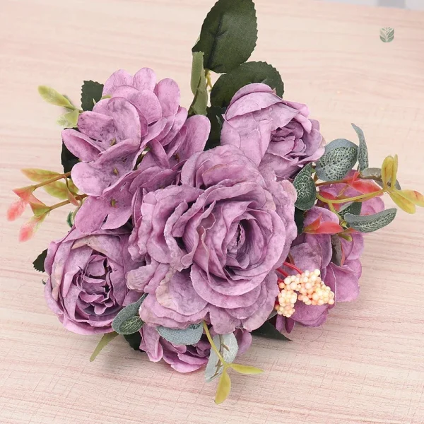 Bouquet de mariage en fleurs artificielles élégantes