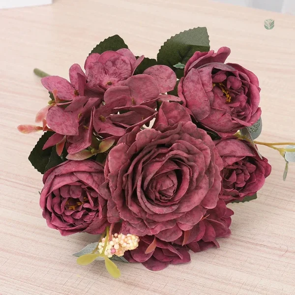 Bouquet de mariage moderne en fleurs synthétiques