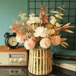 Bouquet de fleurs séchées élégantes et colorées