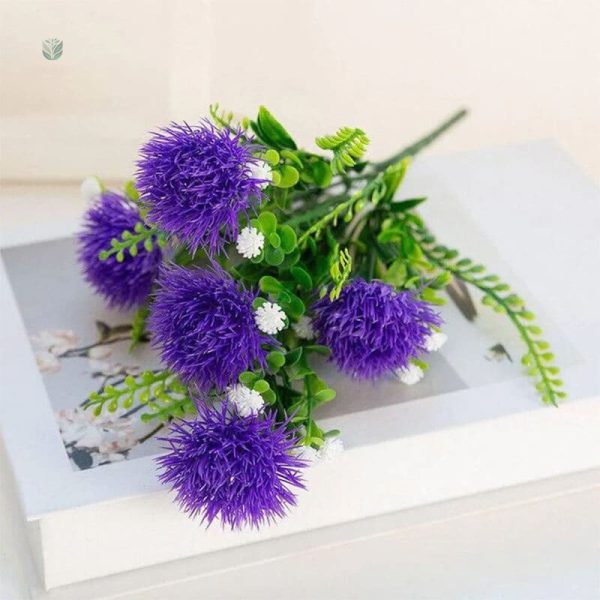 Bouquet coloré de pissenlits en plastique réaliste