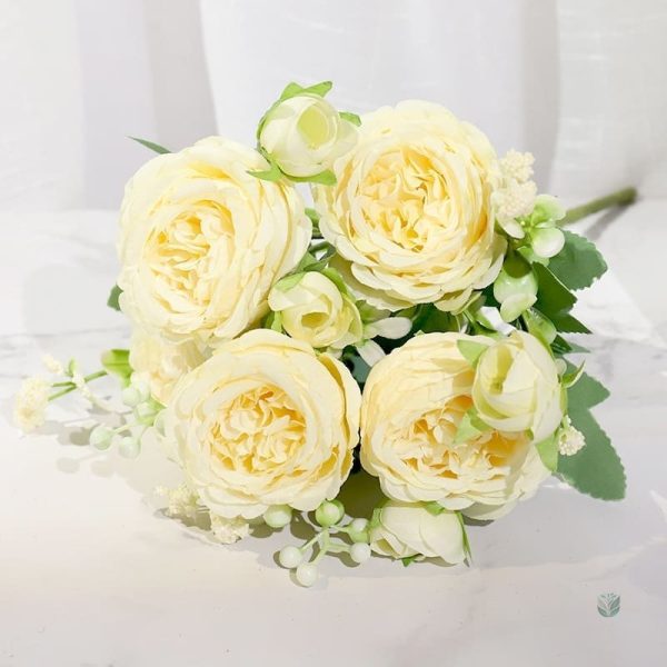 Bouquet de pivoines en tissu, style moderne et intemporel
