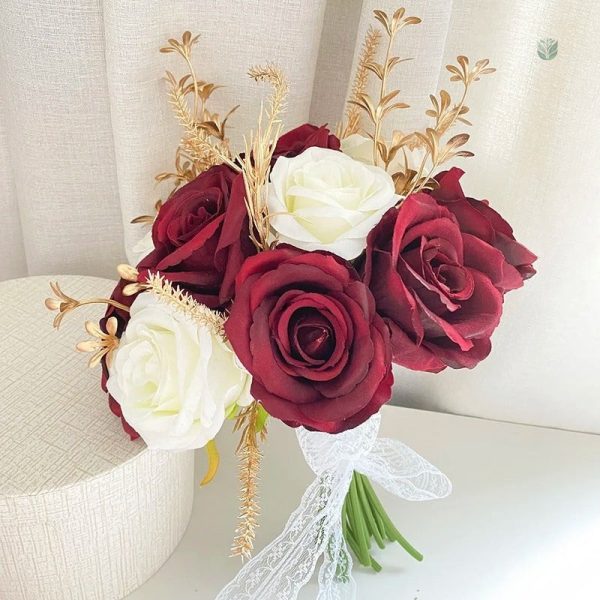 Bouquet de roses pour mariée élégant et romantique