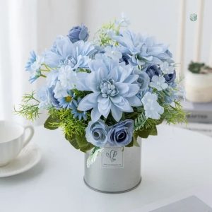 Bouquet de fleurs artificielles colorées et élégantes
