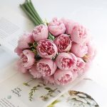 Bouquet de mariée avec pivoines artificielles