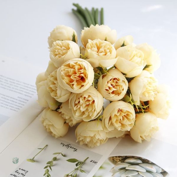 Bouquet de mariée en pivoines artificielles
