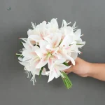 Fleurs artificielles lys, touche de verdure intemporelle
