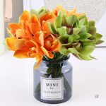 Orchidées artificielles en bouquet coloré