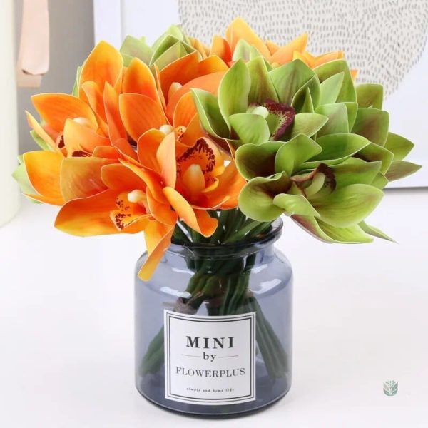 Orchidées artificielles en bouquet coloré