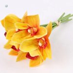 Bouquet d'orchidées en tissu durable