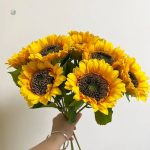Fleurs artificielles tournesols pour décoration intérieure