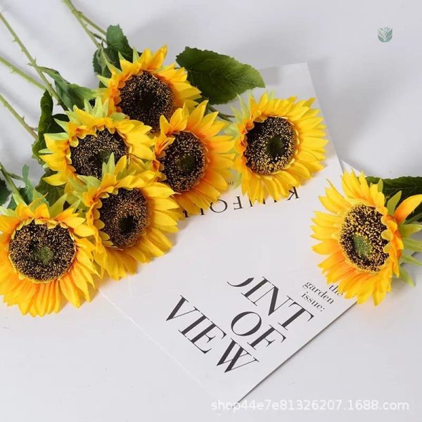 Bouquet lumineux de tournesols faux