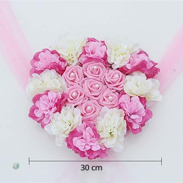 Composition florale pour voiture de mariage, style romantique