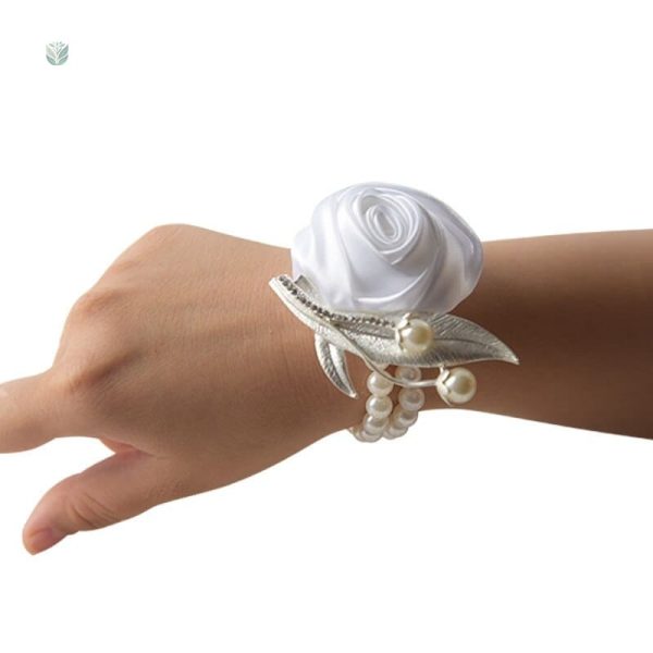 Bracelet de mariage avec design floral subtil
