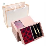Bracelets personnalisés pour couple avec rose éternelle