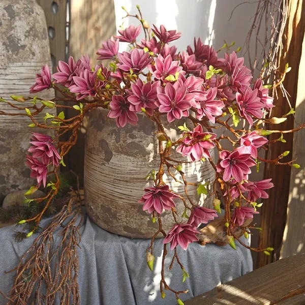 Fleurs de Magnolia artificielles pour décoration