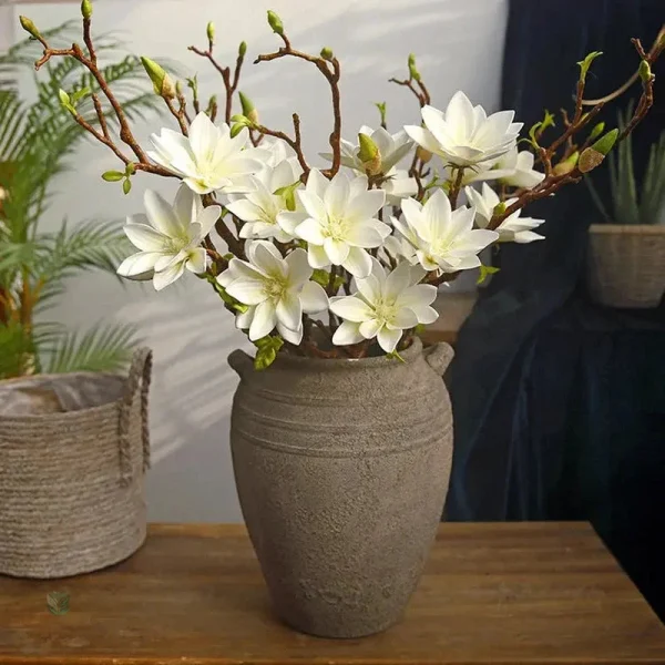 Branche artificielle de fleurs de Magnolia