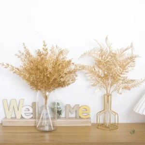 Branche décorative en or pour aménagement intérieur