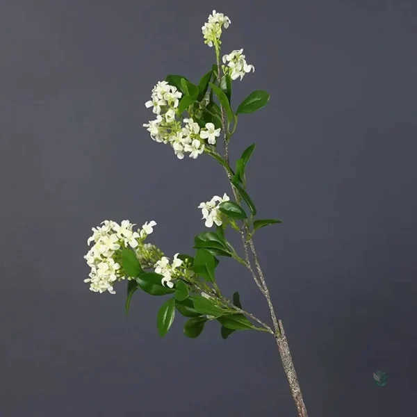 Détails de la branche d'Osmanthus en fleurs synthétiques