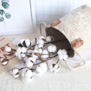 Branche de coton artificielle décorative pour intérieur