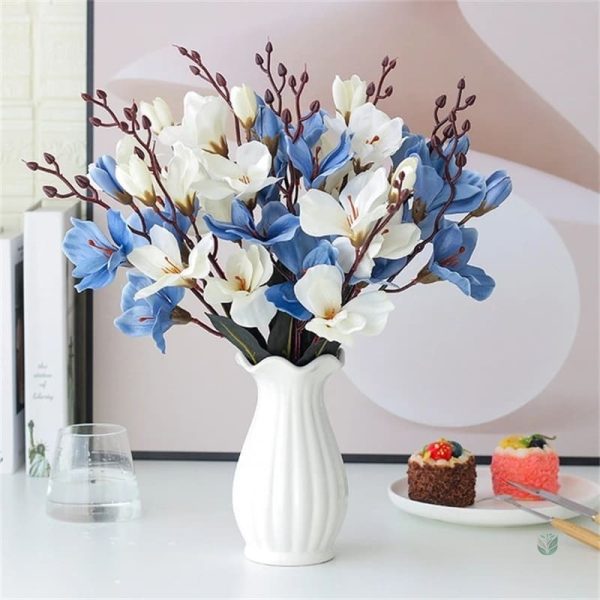 Branche de Magnolia Artificielle en fleurs délicates