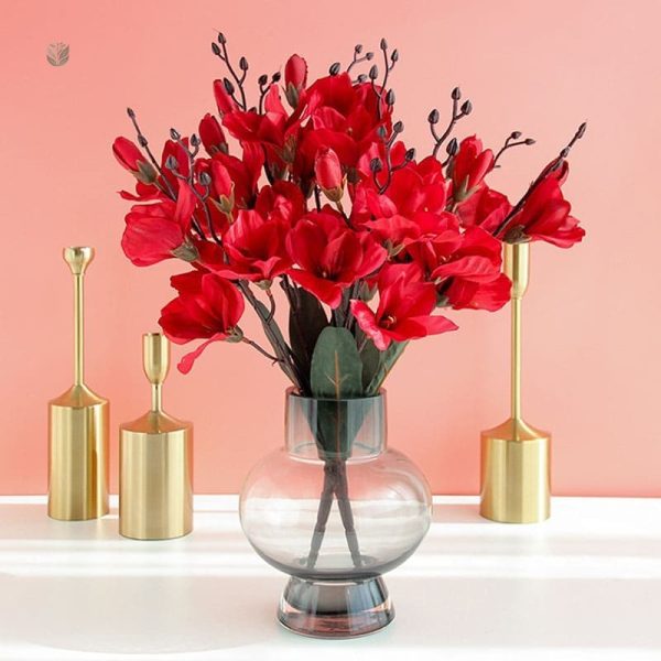Fleurs artificielles de Magnolia pour décoration intérieure