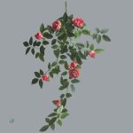Branche de Rose en fleurs synthétiques