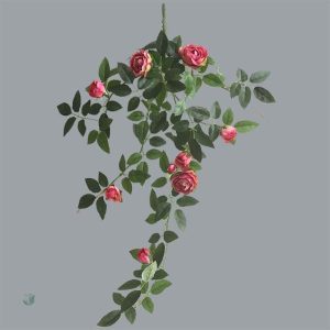 Branche de Rose en fleurs synthétiques