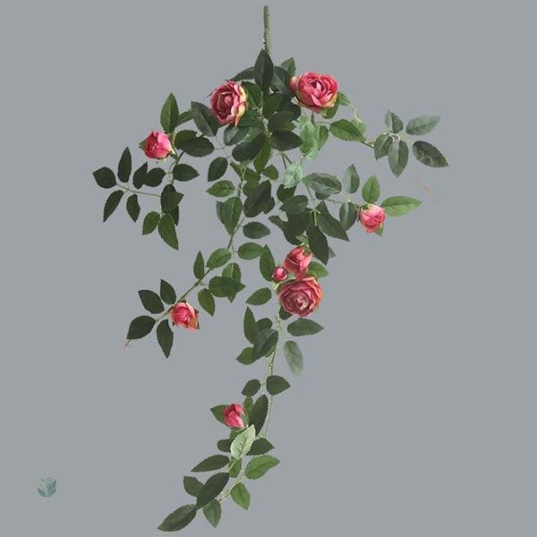 Branche de Rose en fleurs synthétiques