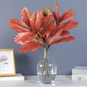 Branche Magnolia artificielle avec feuilles décoratives