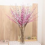 Branche de fleurs artificielles en plastique