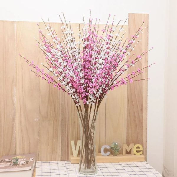 Branche de fleurs artificielles en plastique