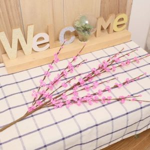 Branche décorative en plastique avec fleurs colorées